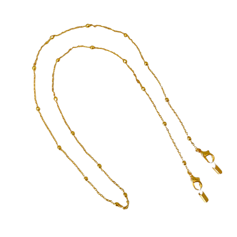 Gold beads Glasses chain